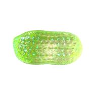 Maltose-Style Peanut Squeeze Squishy, 11 x 5 cm Jelly-Clear TPR with Realistic Texture, Soft Sensory Fidget Stress Balls For Adults Stress Relief, Help Focus and Relax. 4 colors. Green