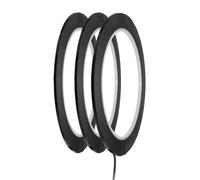 Maltvie 3 Pack Whiteboard Tape Grid Marking Tape - 2mm x 66m Self Adhesive Thin Black Tape - Waterproof PET Pinstripe Graphic Chart Tape for Dry Erase Boards, Crafts & Office