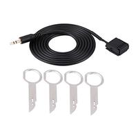 Malufain Car Audio AUX Cable 148cm for 6000CD with Removal Keys | Plastic Metal, 3.5mm Socket, Factory Radio Connection, 6000CD Stereo Receiver, 148cm Cord, Removal Tools