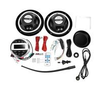 Malufain Marine Bluetooth Stereo Speaker Kit, 6.5" 120W Outdoor Speakers | Metal & Plastic Construction, Resists Saltwater Weather, Fits Boats ATVs UTVs Utility Carts, 4x50W Media Player