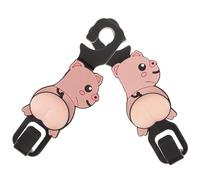 MALUGOGO 1 Pair Cute Cartoon Vehicle Seat Headrest Hooks with Universal Design and Secure Fit Resin Plastic Car Headrest Hook for Organising Bags in Car