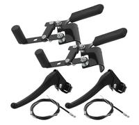 MALUGOGO 1 Pair Universal Wheelchair Parking Brake Replacement Kit with Enhanced Safety Brake Design and Anti Slip Steel Abs Handbrake Lever for Manual Wheelchairs Suitable for Family Use