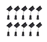 MALUGOGO 10 Pairs USB C Dust Plug Protective Silicone Covers, Easy to Install and Remove, Black Type-c Port Protective Caps for Device Dust Protection