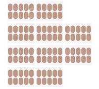 MALUGOGO 10 Sheets Multi-Purpose Brown Flannelette Heel Stickers Breathable Rear Heel Cushions Scratch-Resistant Invisible Foot Patches for Ladies Shoes