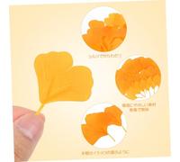 MALUGOGO 100pcs Artificial Ginkgo Leaves Faux Foliage Wedding Decor Simulation Yellow Ginkgo Leaf for Fall Thanksgiving Table Centerpieces and Photography