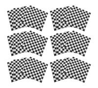 MALUGOGO 100pcs Disposable Paper Vanity Napkins Classic Black and White Checkered Design, Soft and Comfortable Hand Towels for Kitchen, for Birthday Party and Wedding Decorations