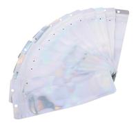 MALUGOGO 100Pcs Holographic Resealable Bags Clear Window Sealable Pouches for Jewelry Watch Storage Decorative Packaging Dustproof Odorless Small Storage