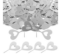 MALUGOGO 100pcs Silver Heart-shaped Sim Card Removal Tool for Phone and Sim Card, Iron Material with Universal Compatibility, Compact and Portable Design for On-the-go Use