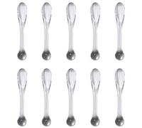 MALUGOGO 10pcs Face Cream Spoon Makeup Spatula Abs Material Not Easy to Break Comfortable to Hold for Applying Facial Masks and Distributing Cosmetics