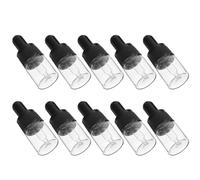 MALUGOGO 10pcs Glass Essential Oil Bottles with Droppers for Travel Use, Reliable Small Liquid Bottles to Avoid Waste, Assorted Colour, 5ml Capacity Each Random Color