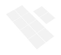 MALUGOGO 10pcs LED Light Diffuser Sheets for Home Lighting, White Pet Material Soft Diffuser Film, 6x6cm, Enhances Brightness and Protects Eyesight, for Indoor Spaces