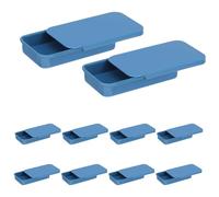 MALUGOGO 10pcs Sliding Cover Push-pull Tin Box Small Slide Top Box Rectangular Tinplate Classic Look Elegant Appearance Slide Lid Mechanism Resists Deformation Suitable for Daily Uses