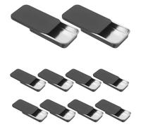 MALUGOGO 10pcs Sliding Lid Metal Tin Slide Top Container Rectangle Slider Box 2.4" X 1.3" Tinplate Classic Look Elegant Appearance Resists Deformation Slide Lid Mechanism Storing Party