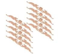 MALUGOGO 10pcs Unpainted Wood Carved Appliques Decorative Furniture Onlays for Cabinet Doors Bed Frames Mirror DIY Home Decor Intricate Handcarved Floral Trim Easy to Install Wooden