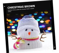 MALUGOGO 12 pairs Plastic Reindeer Antlers Snowman DIY Ornament Christmas Branch Craft Accessories for Handmade Holiday Decorations Lightweight and Easy to Use