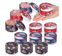 MALUGOGO 12pcs Christmas Candy Packing Boxes Candy Jar for Christmas Decors and Storage Boxes for Small Random Color