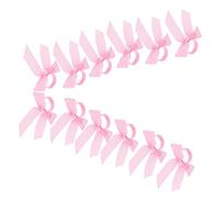 MALUGOGO 12pcs Pink Bow Napkin Rings with Faux Pearl Accents for Shower and Wedding Reception Reusable Gingham Ribbon Holders for Elegant Table Decor and Organized Napkin Presentation