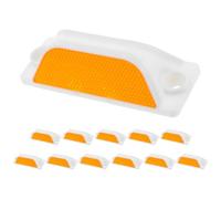 MALUGOGO 12pcs Reflective Roadway Markers for Driveway and Pathways, Acrylic Rectangular Crossing Reflectors with High-intensity Reflectivity, Sturdy to Withstand Harsh Weather for Night