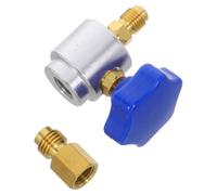 MALUGOGO 134a Refrigerant Adapter with Liquid Safety Flow Control Ball Valves, Efficient Ac Refrigerant Opener for Professional Settings and Home Use, Plastic and Metal Replacement Ac