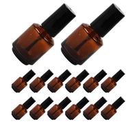 MALUGOGO 15pcs Nail Polish Vials Nail Polish Bottles Premium 8ml Cylindrical Glass Leak-proof Mixing Containers for DIY