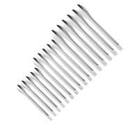 MALUGOGO 18pcs Stainless Steel Lipstick Scoops DIY Lipstick Making Tools for Women with Long Handled Spoons Suitable for Makeup Application and Face Cream Applying