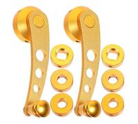MALUGOGO 1set Aluminum Car Window Crank Handle Replacement Automotive Window Winder with Smooth Operation Comfortable Grip Gold Tone for Various Models Easy Install