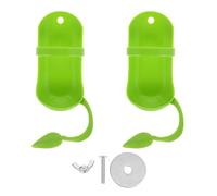 MALUGOGO 2 Pcs Parrot Feeding Tool Birds Cuttlefish Skeleton Stand Bird Food Holder Practical Design Plastic Green for Cage Feeding Parrots