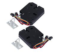 MALUGOGO 2 Sets Dc12v Locks for Vending Machine and Refrigerator Unit, Iron Material with Consistent Performance and Unified Remote Management, Black Magnetic Electronic