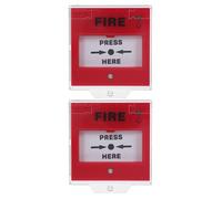 MALUGOGO 2 Sets Emergency Fire Alarm Button Manual Pull Station with Reliable Operation and Plastic Material for Commercial Emergency Alarm Systems and Public Spaces