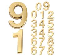 MALUGOGO 20pcs Golden Self Adhesive Abs Mailbox Numbers Outside Use, 1.4x1in House Address Stickers, Versatile Number Signs for Mailbox, Front Door, and Trash Bin in Property Management