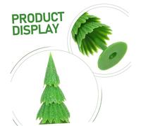 MALUGOGO 20pcs Mini Christmas Tree Decoration Cake DIY Craft Trees Mini Pine Winter Village Decorations Train Model Miniature Train Scenery Christmas Diorama Plastic Green