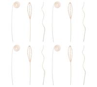 MALUGOGO 20pcs Natural Rattan Diffuser Sticks Multi-style Flower Reed Aroma Reeds for Essential Oil Diffusers Home Bedroom Office Spa Fragrance Refill with Decorative Artisan Design