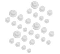 MALUGOGO 21pcs Reusable Closure Plugs Silicone Shaker Stoppers Round White Minimalist Modern Design Odor Resistant Sustainable Kitchen Use