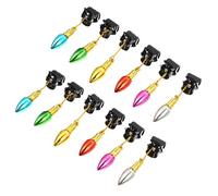 MALUGOGO 24pcs Beard Clips Ornament Stylish Reusable Plastic Whisker Clips Easy to Attach Assorted Color Facial Hair Decor Christmas Tree Decoration for Grandfather Boyfriend Random Color