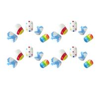 MALUGOGO 24pcs Cartoon False Nails for Girls Kids DIY Nail Art Design Easy to Apply Plastic Full Cover Press on Suitable for Holiday Events at Home