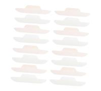 MALUGOGO 24pcs Disposable Collar Sweat Pads Curve Shape, Waterproof Non-woven Fabric and Pe Material, Self-adhesive Hat Liner for Parties and Job Negotiations, Thin Invisible Neck Protector