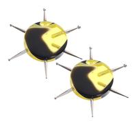 MALUGOGO 2pcs Acrylic and Metal Nail Art Dotting Pen round Shape and Carving, for Handcraft and Clay Crafts Producing Process