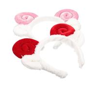 MALUGOGO 2pcs Adorable Sheep Horn Headband Plush Lamb Ear Hair Accessory for Cosplay Carnival Event Cute Animal Ears Headwear for Birthday Party Farm Theme
