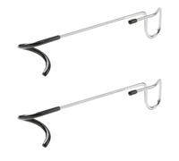 MALUGOGO 2pcs Anti-Slide Steel Camping Lantern Hanger with Rubber Cover, Good Load-Bearing Tent Lamp Hooks for Outdoor Picnic Use