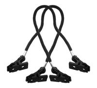 MALUGOGO 2pcs Black Glasses Retainer Strap with Hat Clips, Windproof Polyester Eyewear Holder for Outdoor Activities and Running, Sturdy Multi-functional Design