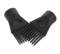 MALUGOGO 2pcs Black Hair Dryer Attachment Comb for Blow Dryer, Plastic Concentrator Nozzle Reduces Impact through Hair and Provides Concentrated Wind, for Styling and Detangling