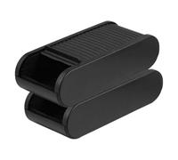 MALUGOGO 2pcs Car Storage Box Auto Dash Organizer Retractable Telescopic Design Multifunctional Use Plastic Black for Phones Keys under The Car Seat Interior