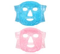 MALUGOGO 2pcs Cooling Gel Face Mask Ice Pack Eye Mask with Premium Pvc Material Assorted Color Reasonable Design Stress for Women Relaxing after A Long Day at Work