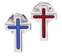 MALUGOGO 2Pcs Cross Pins for Men Zinc Alloy Elegant Intricate Design Versatile Use Easy to Attach Christian Cross Lapel Pin for Parties and Eucharist Celebrations 1St Communion