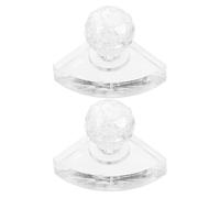 MALUGOGO 2pcs Eyeshadow Pressing Tool for Compacting and Repairing Broken Pressed Powders, Crystal Material Makeup Stamper Suitable for Eyeliner and Contour Products