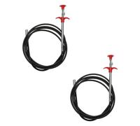 MALUGOGO 2pcs Flexible Steel Drain Grabber Tool with Tight Grip and Corner Turning Function for Unblocking Drains and Bathtubs in Hard to Reach Places