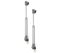 MALUGOGO 2pcs Gas Strut Hydraulic Springs Lid Buffer Pneumatic Support Silver Plastic Iron Copper Noise Elimination Good Sealing Effect for Cabinet Cupboards