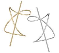 MALUGOGO 2pcs Hair Slide Hair Pins X Shaped Not Easy to Be Broken Or Deformed Tightly in Place Elegant Classic Style for Party Travel