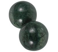 MALUGOGO 2pcs Jade Massage Jade Balls Handheld Massage Ball Reusable Polished Design Green Hand Exercise for Home Decoration Adults Elder People
