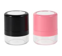 MALUGOGO 2pcs Makeup Powder Box Reusable Powder Container with Mirror Sponge Applicator Plastic Versatile Use Hairline Enhancement for Occasions and Parties